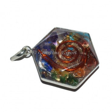 Seven Chakra Star Orgone Pendant