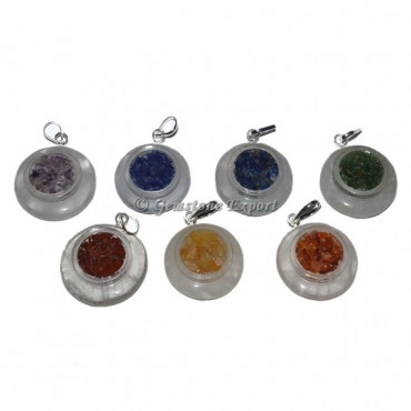 Crystal Quartz Chakra Orgonite Energy Pendants