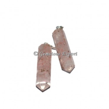 Rose Quartz  Orgonite Pencil Pendant