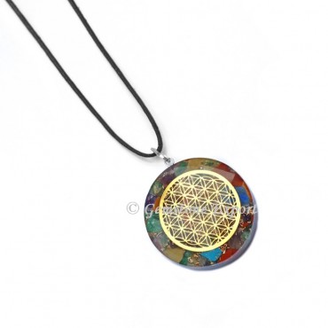 Chakra Flower of life Orgone Pendants