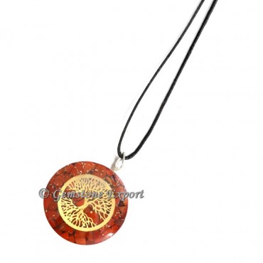 Red Jasper Tree Of Life Orgone Pendants