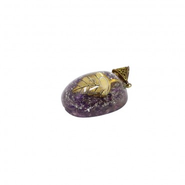 Amethsyt  with Leaf Orgone Pendant