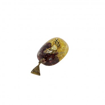 Garnet and Citrine Orgone Pedant