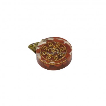 Red Jasper with Om Orgone Pendant