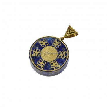 Lapis Lazuli Sri Yantra Orgone Pendant