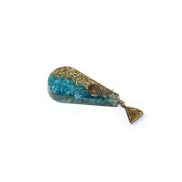 Apatite with Gold Fillings Pear Shaped Orogne Pendant