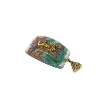 Tiger Eye And Green Aventurine Orgone Pendant
