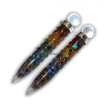 Orgone Spiral Chakra Wands