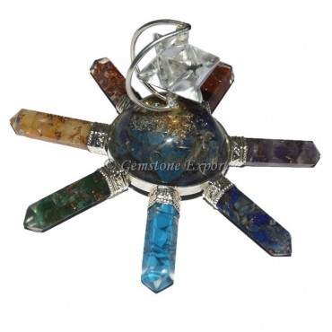 Seven Chakra Orgonite Generator With Merkaba Star