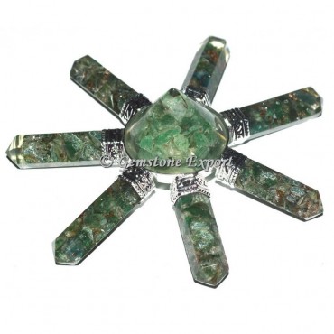 Green Aventurine 7 Pencil Orgone Generator