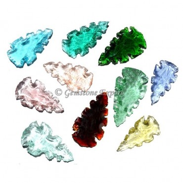 Colorfull Glass Long Cerved Arrowheads