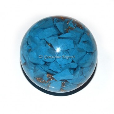 Turquoise Orgonite Sphere
