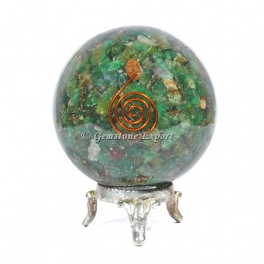 Green JadeChoko Reiki Orgonite Sphere