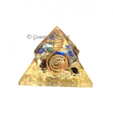 Quartz Energy Orgone Pyramids with Crystal Point