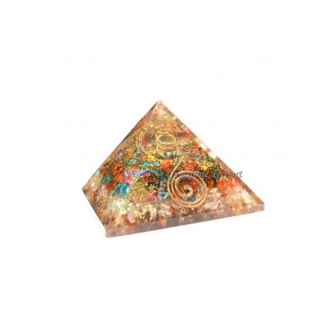 Multi Color Quartz Orgone Pyramids with Crystal Po