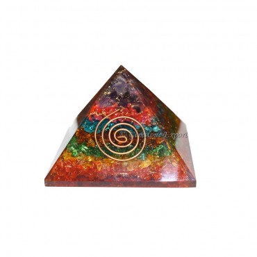 Chakra Layer Energy Orgone Pyramid