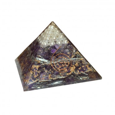 Amethyst Orgone Chakra Pyramids with Ball