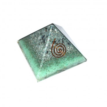 Green Opal Orgone Crystals Pyramids