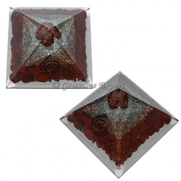 Red Jasper Energy Orgonite Pyramid