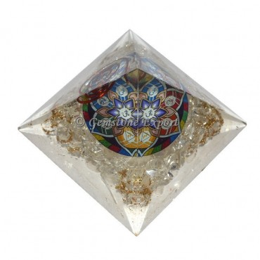 Crystal Quartz Orgonite Pyramid