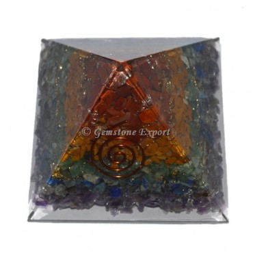 7 Chakra Layer Orgone Pyramid