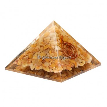 Yellow Jasper Orgonite Pyramid