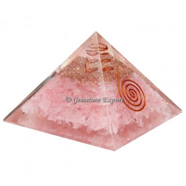 Rose Quartz Orgonite Pyramid
