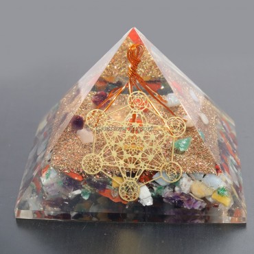 Mix Chakra Orgonite Pyramids