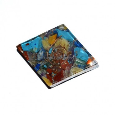 Orgone Chakra Stone Flat Square Paper Holder