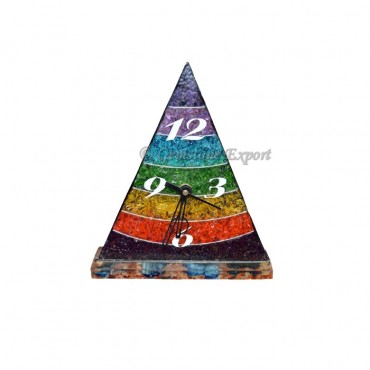 Orgone Chakra Layer Pyramid Shape Clock