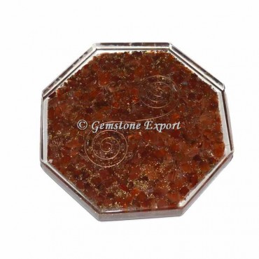 Red Carnelian  Orgonite Vastu Plate