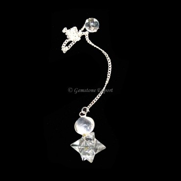 Crystal Quartz Merkaba Star Pendulums