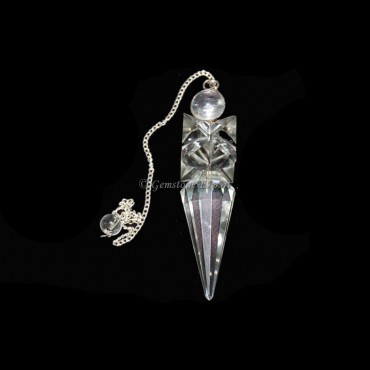 Crystal Quartz Merkaba & 12 Faceted Pendulums