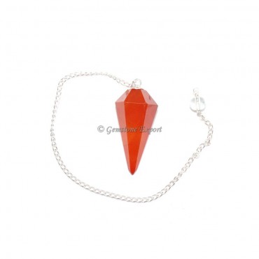 Carnelian 6 Faceted Pendulums