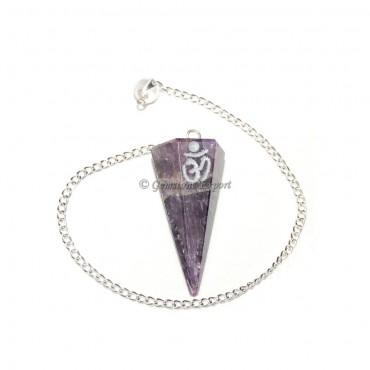 Amethyst Om Pendulums