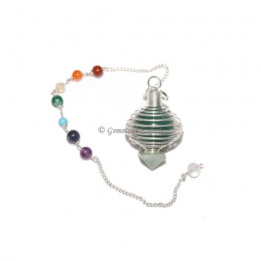 Green Aventurine Cage Chakra Pendulums