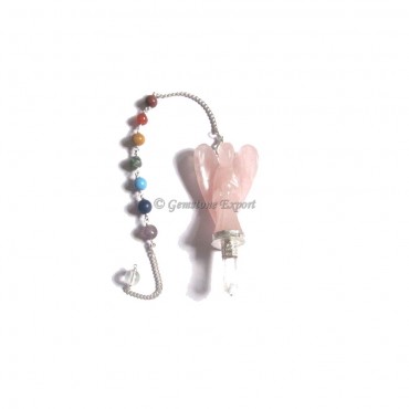 Rose Quartz  Chakra Pendulums