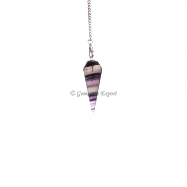 Multi Flourite 12 Faceted Pendulums