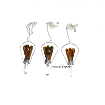 Tiger Eye Angel Pendulums