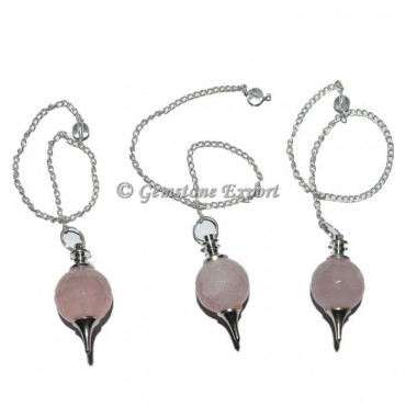 Rose Quartz Faceted Dowsing Pendulums