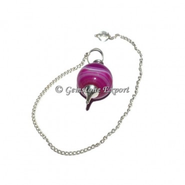 Pink Onyx Agate Ball Pendulums