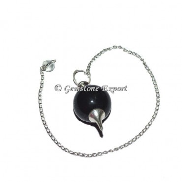 Black Onyx Agate Ball Pendulums
