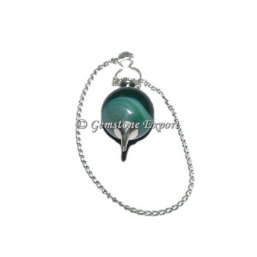 Green Onyx Agate Ball Pendulums