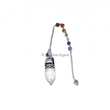 Crystal Shree Yantra with 7 Chakra Pendulum