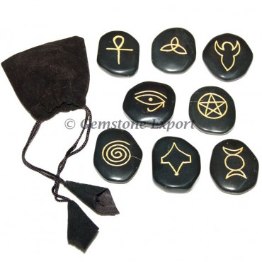 Black Agate Wiccan Stone Sets