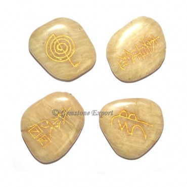 Cream Moon Stone Unshape Usui Reiki Set