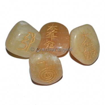 Golden Quartz Usai Reiki Tumbled Set