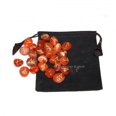 Red Carnelian Rune Set