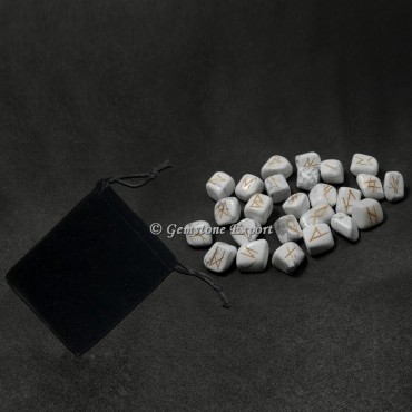 Howlite Rune Set