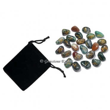 Fancy Agate Rune Set